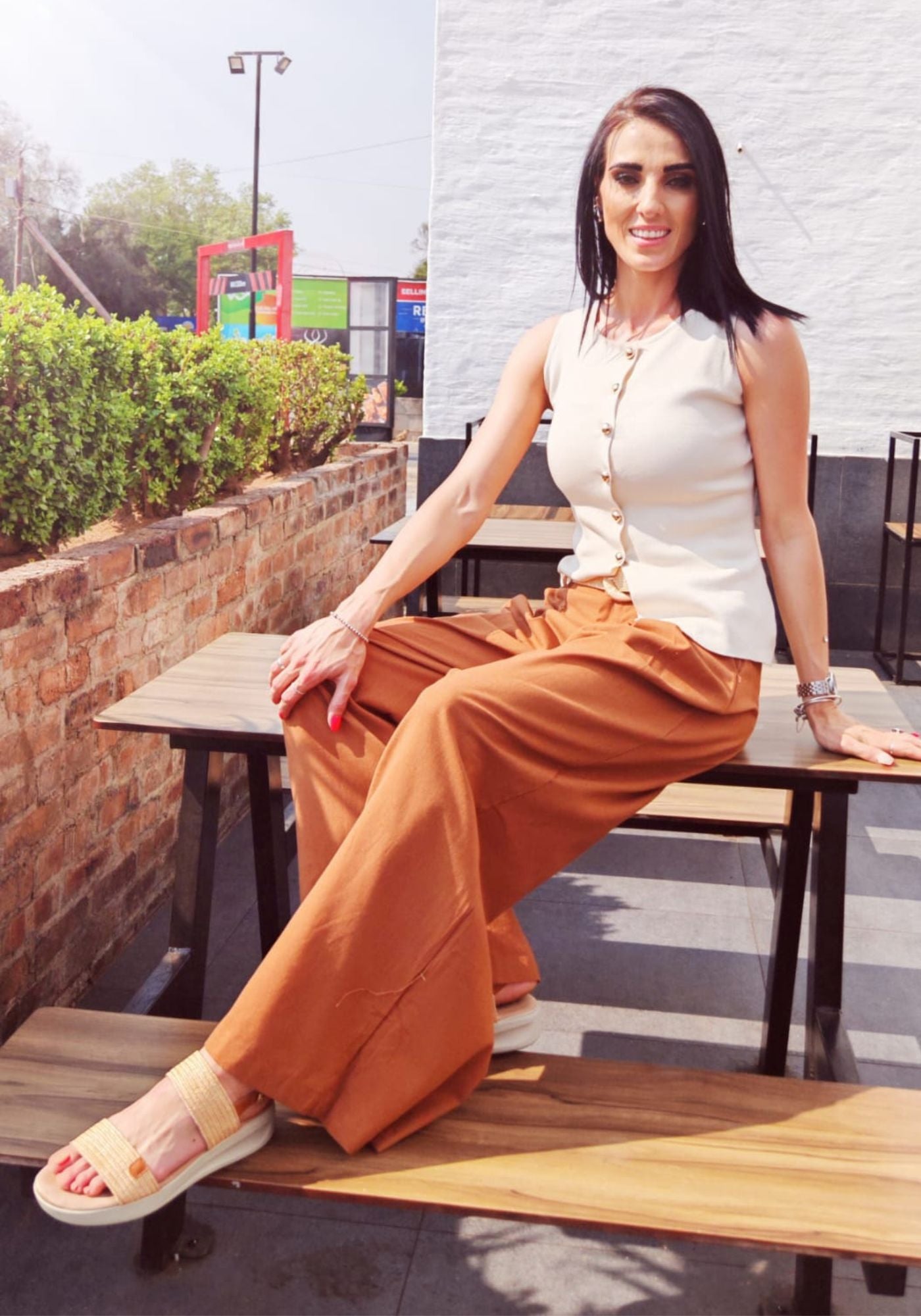 Burned Orange Linen Pants