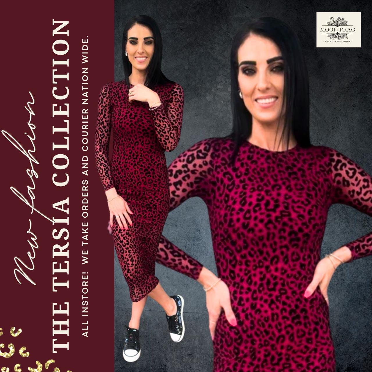 Pink Leopard Print Tersia Dress