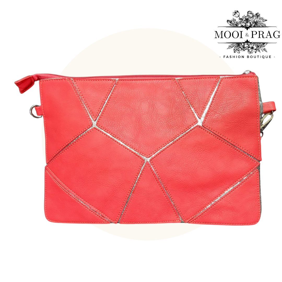 Red and Silver Handbag